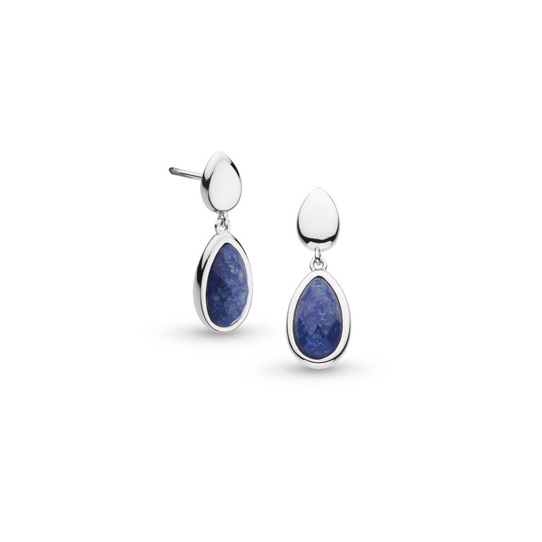 Kit Heath Coast Pebble Azure Duo Droplet Stud Drop Earrings