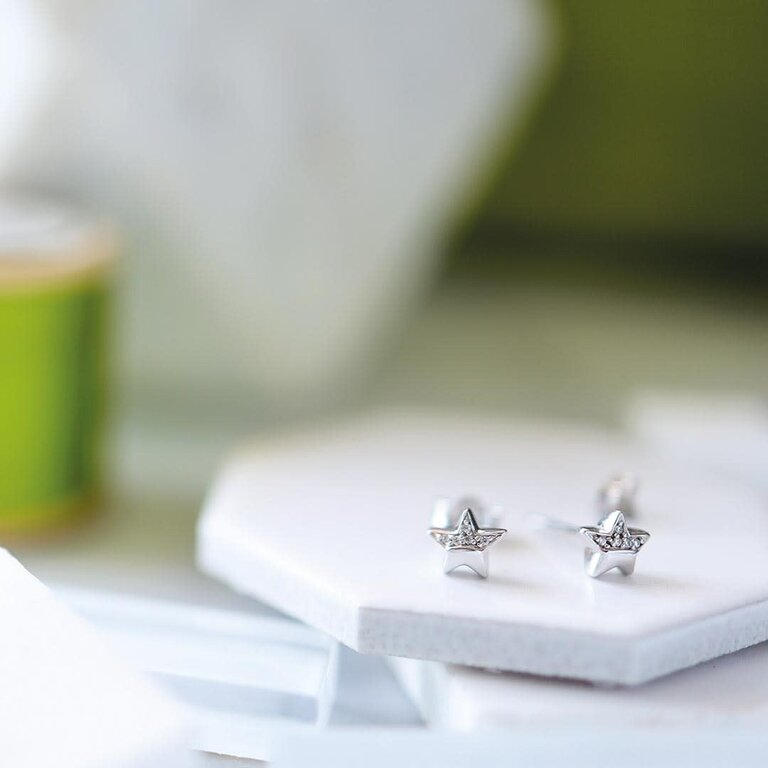 Kit Heath Miniature Sparkle RP CZ Shining Star Stud Earr