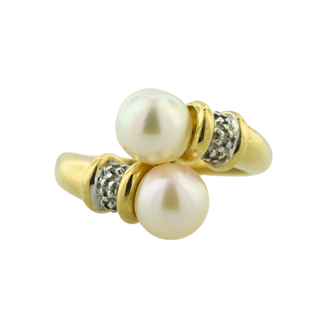 Estate Collection Estate Double Pearl Bypass Ring
