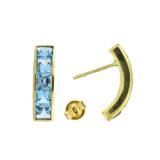 Estate Collection Estate Blue Topaz J-Hoops