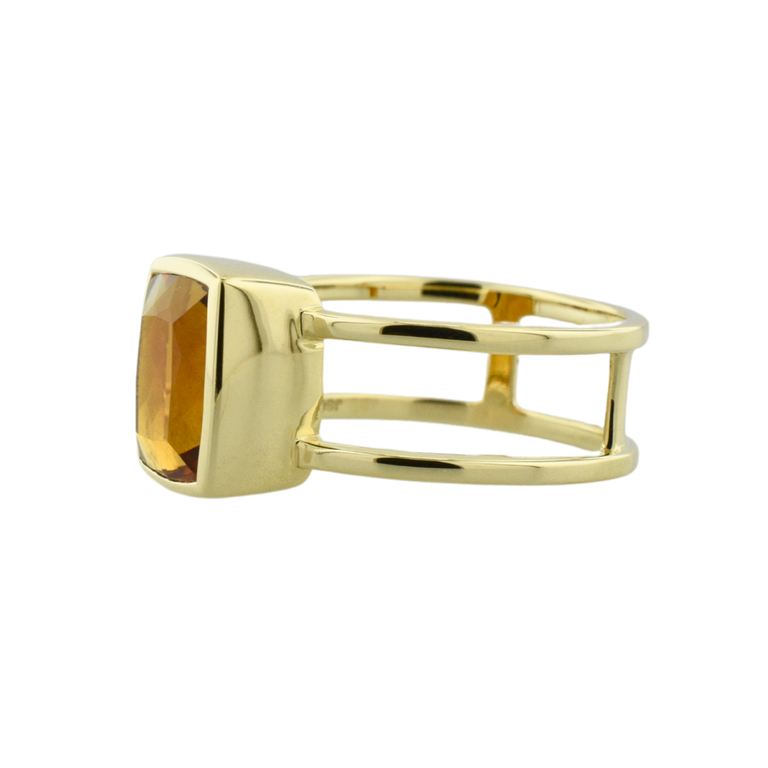 Expressions Jewelers Split Shank Cushion Cut Citrine Ring
