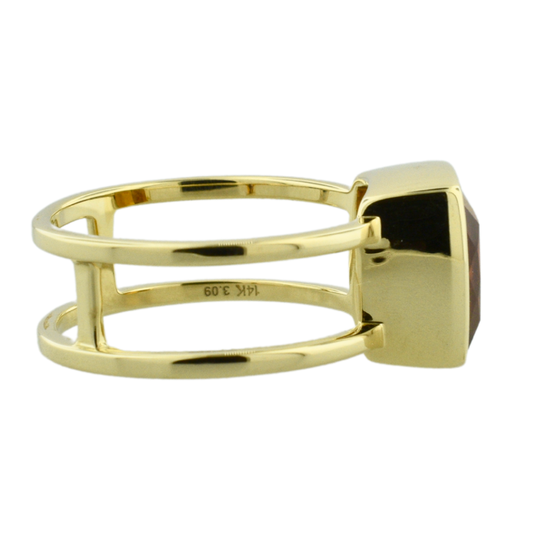Expressions Jewelers Split Shank Cushion Cut Citrine Ring