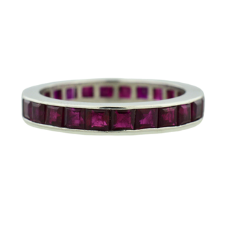 Estate Collection Estate Platinum Red Eternity Band