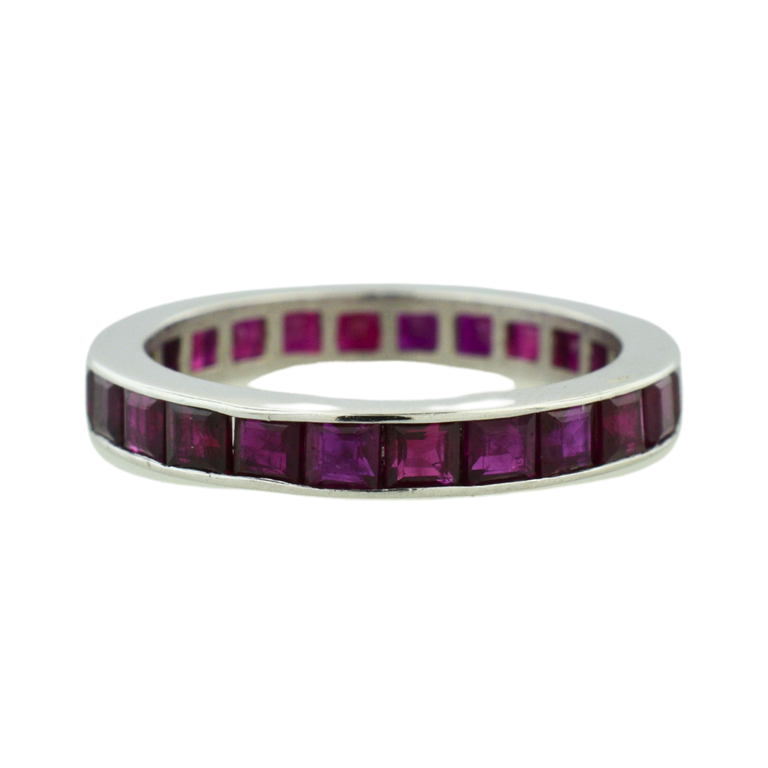 Estate Collection Estate Platinum Red Eternity Band