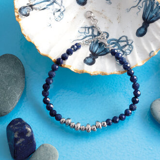 Kit Heath Coast Tumble Azure Gemstone Beaded Bracelet