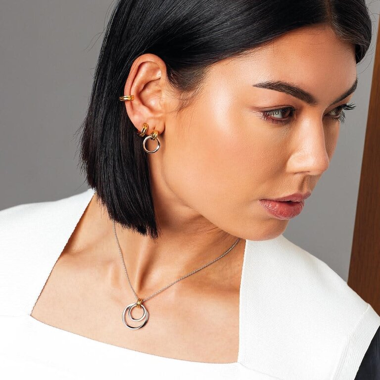 Kit Heath Bevel Unity Drop Stud Earrings