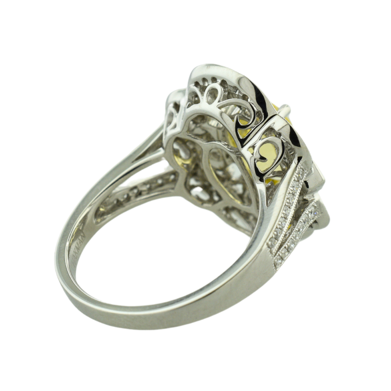 Expressions Jewelers Oval Yellow Sapphire & Diamond Ring