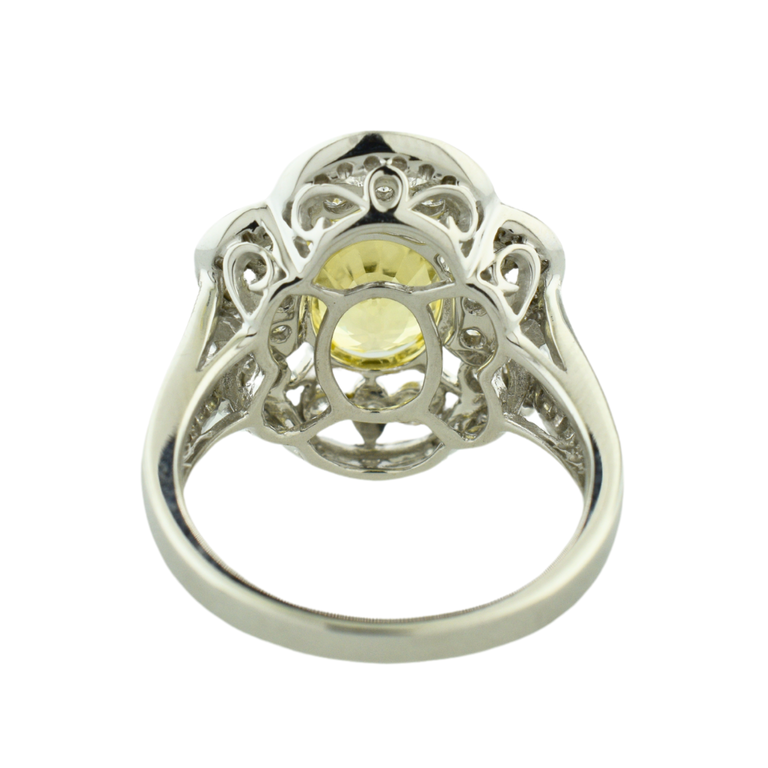 Expressions Jewelers Oval Yellow Sapphire & Diamond Ring