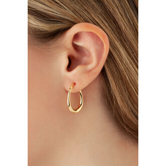 Carla Medium Slightly Tapered Gold Hoops