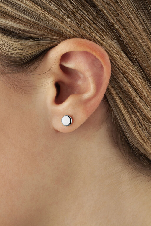 Carla 14K 6mm Flat Round Studs