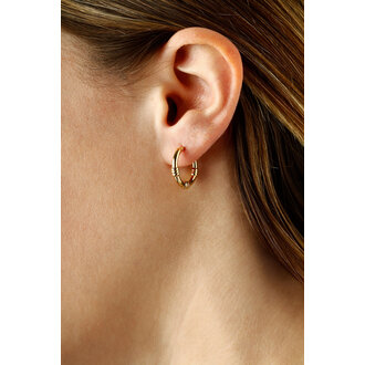 Carla Small Yellow Bamboo Hoops