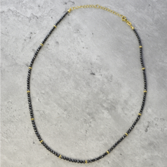 Expressions Jewelers Black Diamond and 18K Bead Necklace
