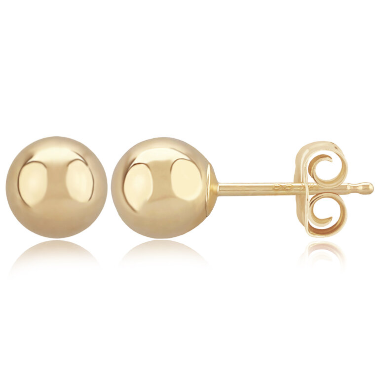 Carla 14K Yellow Gold 6MM Ball Stud Earrings