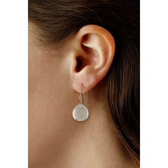 Carla Flat Teardrop Drop Earrings