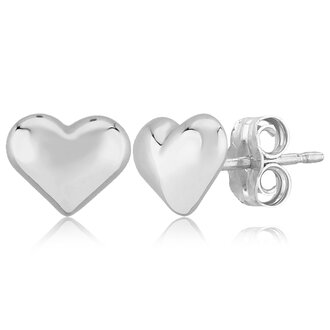 Carla Puffed Heart Stud Earrings