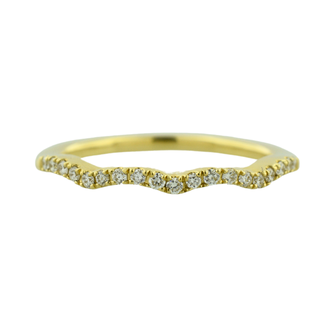 Expressions Jewelers 18K Contoured Diamond Band