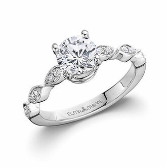 Expressions Jewelers 18K Semi-Mount Ring