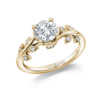 Expressions Jewelers 18K Leaf-Inspired Semi-Mount Ring