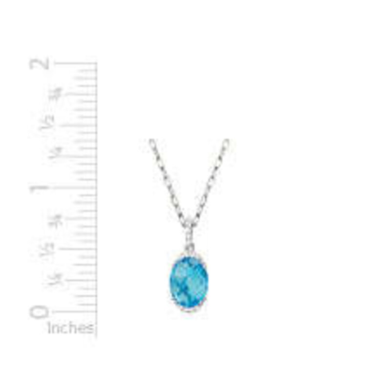 Artistry 14K Aquamarine and Diamond Necklace