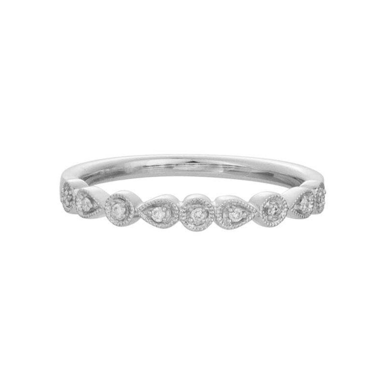 Artistry 14K Round & Pear-Shaped Diamond Band