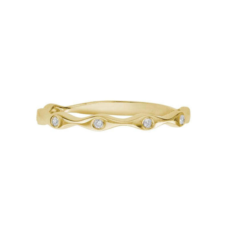 Expressions Jewelers 14K Wavy Diamond Band