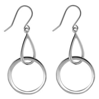 Artistry Sterling Open Circle Teardrop Earrings