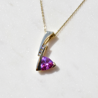 Estate Collection Estate Pink Trillion Pendant