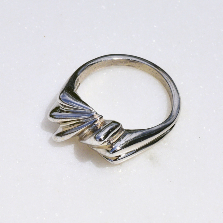 Expressions Jewelers 14K White Gold Sculpted Ridge Ring