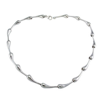 Artistry Silver Solid Teardrop Link Necklace