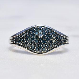 Estate Collection Estate Blue Diamond Pavé Ring