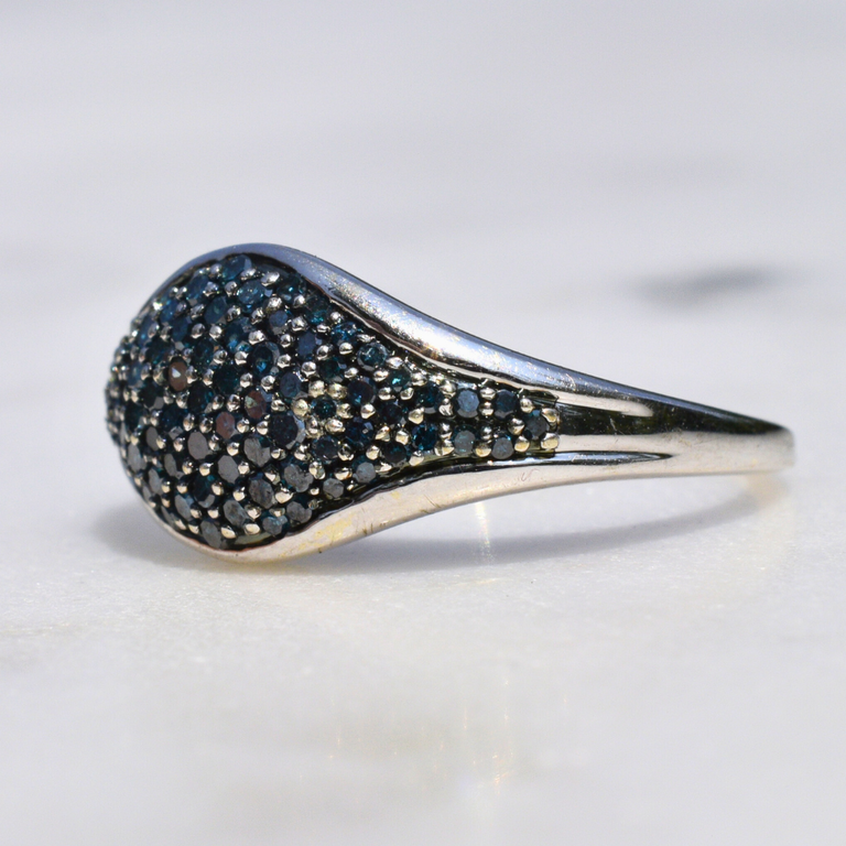 Estate Collection Estate Blue Diamond Pavé Ring