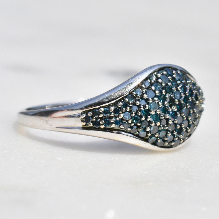 Estate Collection Estate Blue Diamond Pavé Ring