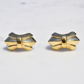 Estate Collection Estate Ridged Omega Back Earrings