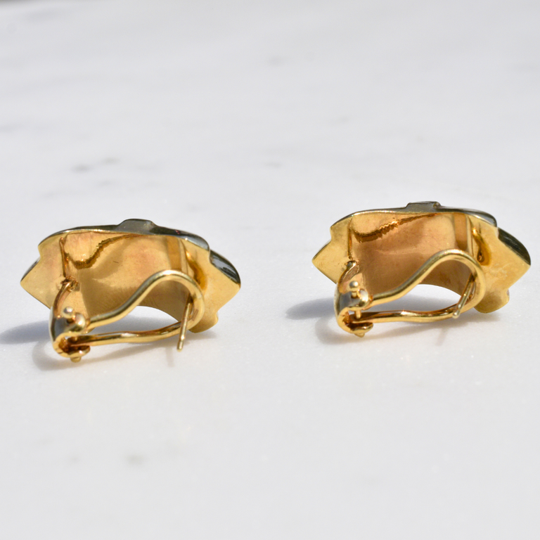 Estate Collection Estate Ridged Omega Back Earrings