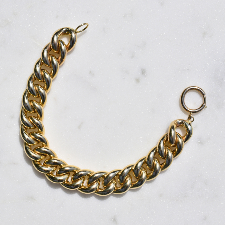 Estate Collection Estate 14K Hollow Curb Bracelet