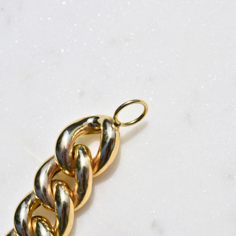 Estate Collection Estate 14K Hollow Curb Bracelet
