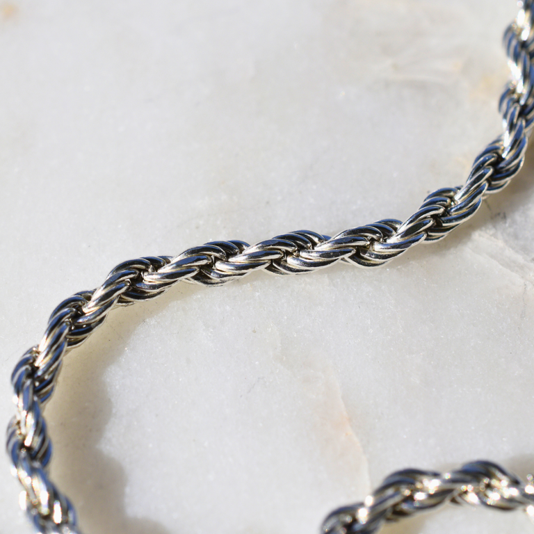 Estate Collection Estate Sterling Silver Rope Chain – 24"