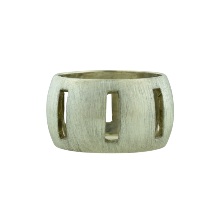Expressions Jewelers Sterling Silver Vertical Cutout Band