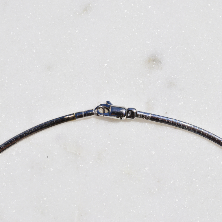 Estate 14K Domed Omega Necklace
