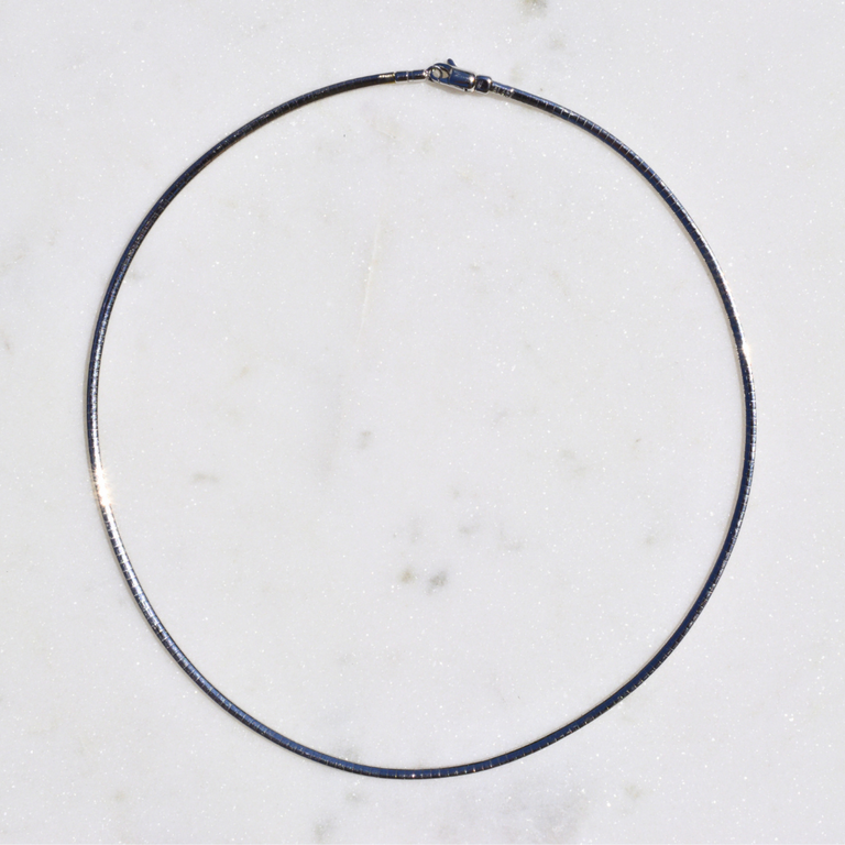 Estate 14K Domed Omega Necklace