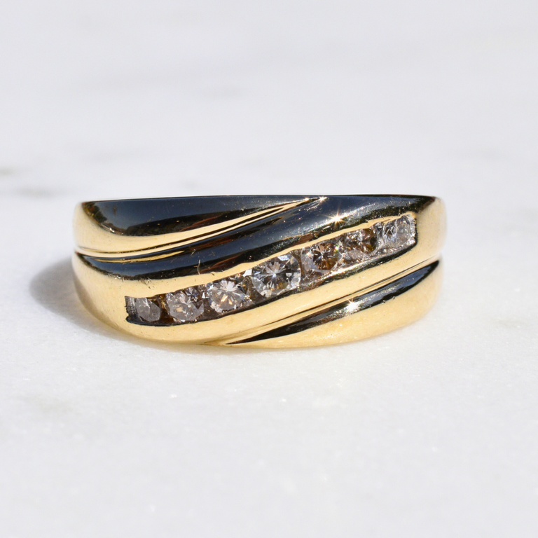 Estate 14K Men's Diamond Band