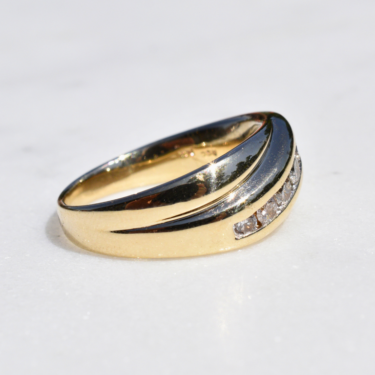 Estate 14K Men's Diamond Band