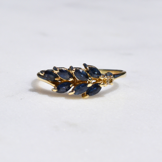 Estate Collection Estate Marquise Blue Stone & Diamond Ring