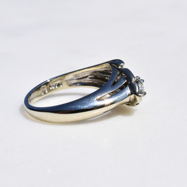 Estate Feather-Inspired Diamond Ring