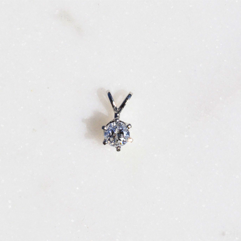 Estate Solitaire Diamond Pendant