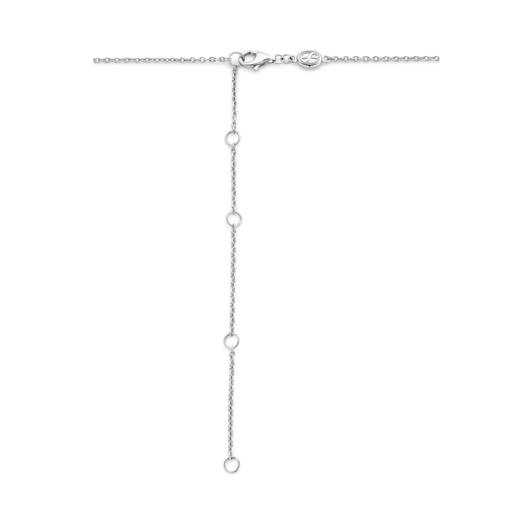 Ti Sento CZ Pavé Link Bar Necklace 15-19"