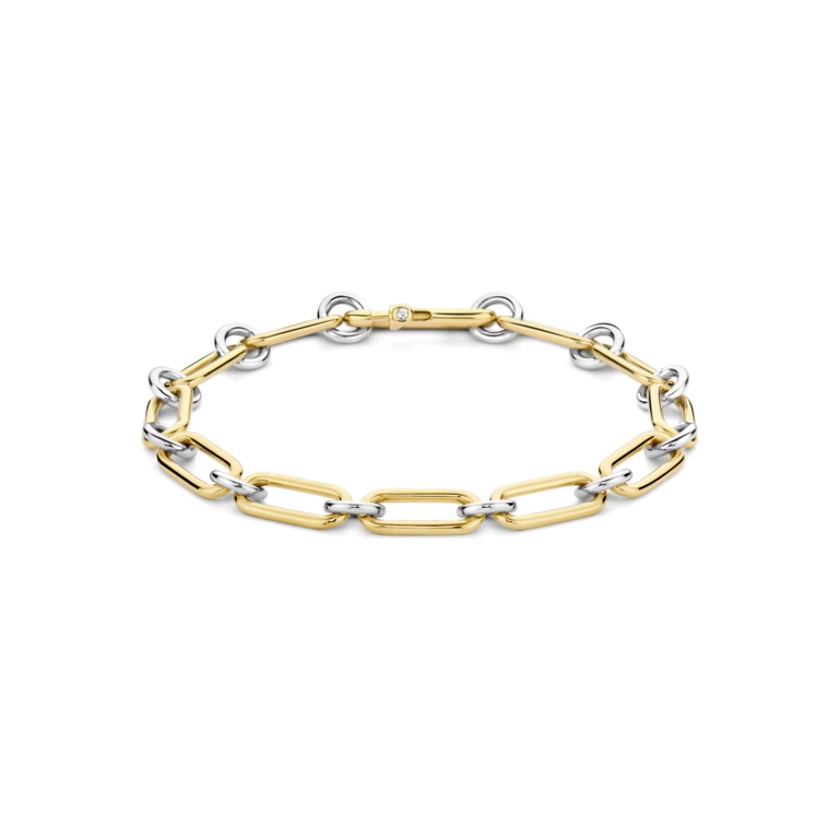 Ti Sento Chain Link Bracelet with Silver Accents