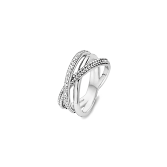 Ti Sento Crossover Triple Band Ring
