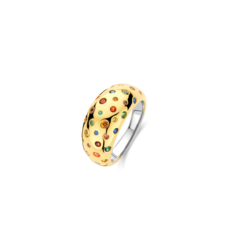 Ti Sento Gold Plated Multi-Colored Stardust Ring