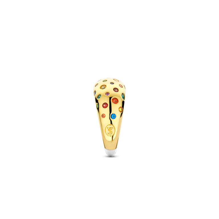 Ti Sento Gold Plated Multi-Colored Stardust Ring